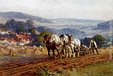 Frederick Arthur Bridgman Canvas Paintings - Plowing the Field